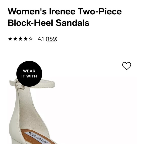 Steve Madden white leather block heel sandals. Size 8.5, good condition! :-) - Picture 6 of 8